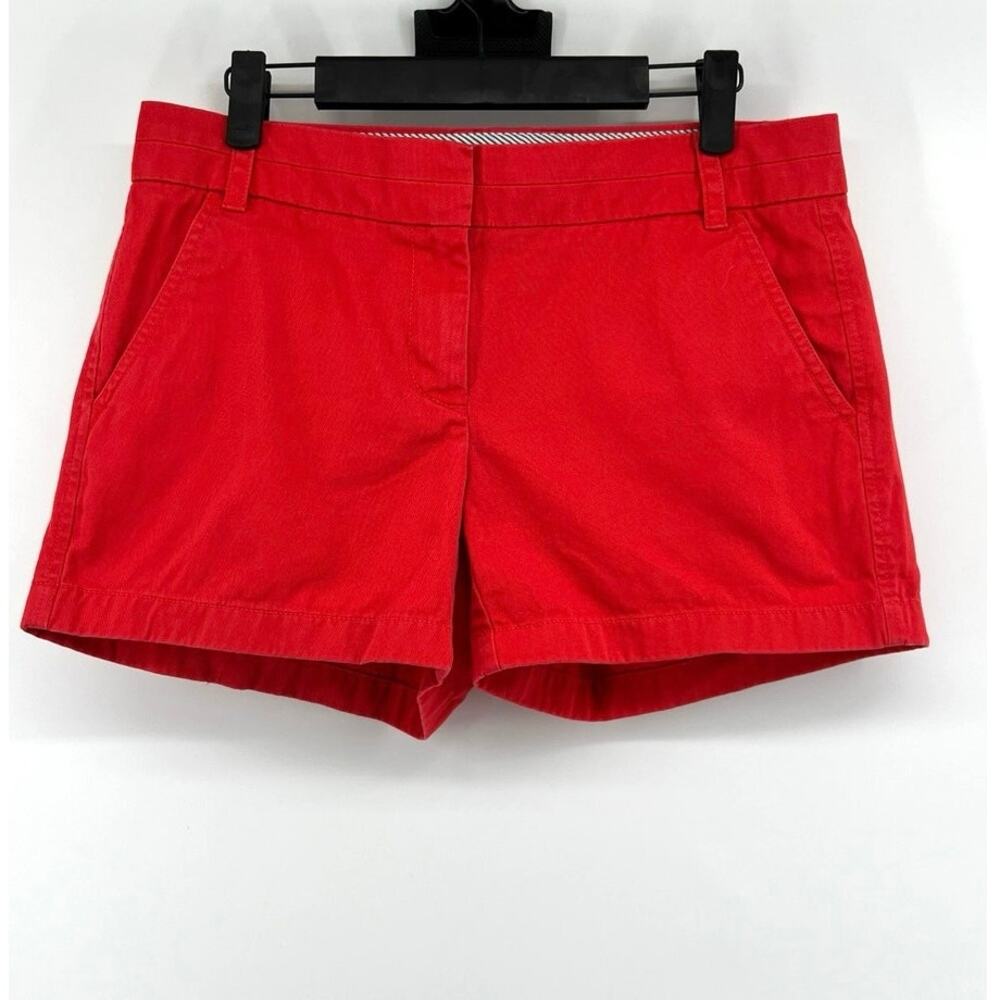 J.Crew Chino Shorts Women's Size 4 Red Nautical Summer Preppy